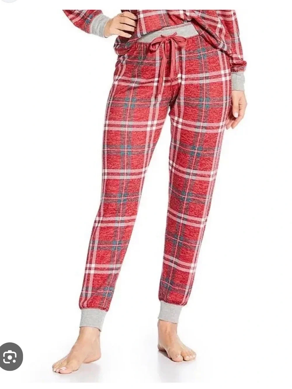 PJ Salvage Lets Get Toasty Samba Red Plaid Pajama Set NWT